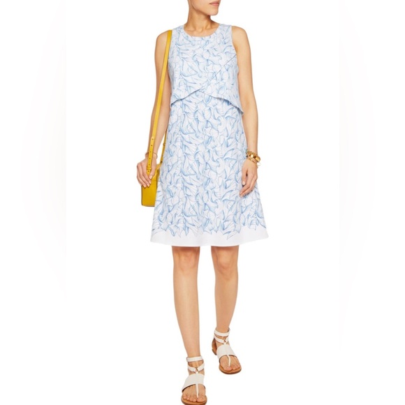 Tory Burch Dresses & Skirts - Tory Burch Size Medium Kaley White Ellora Pima Cotton Popover Faux Layered Dress